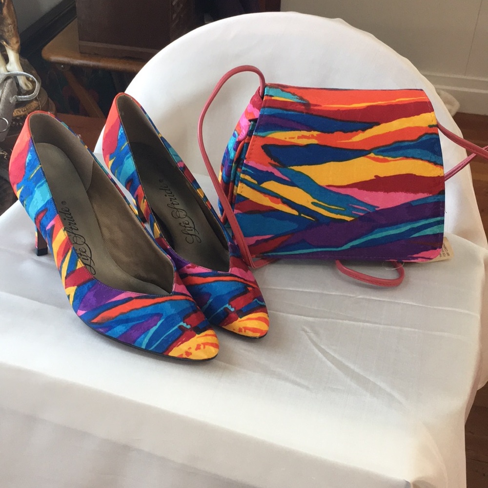 Colorful Life Stride Matching Heels and Purse!
